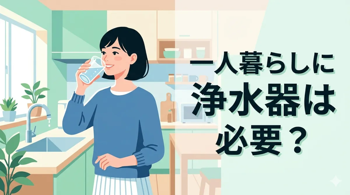 一人暮らしに浄水器は必要？コスパ最強の選び方と導入メリット